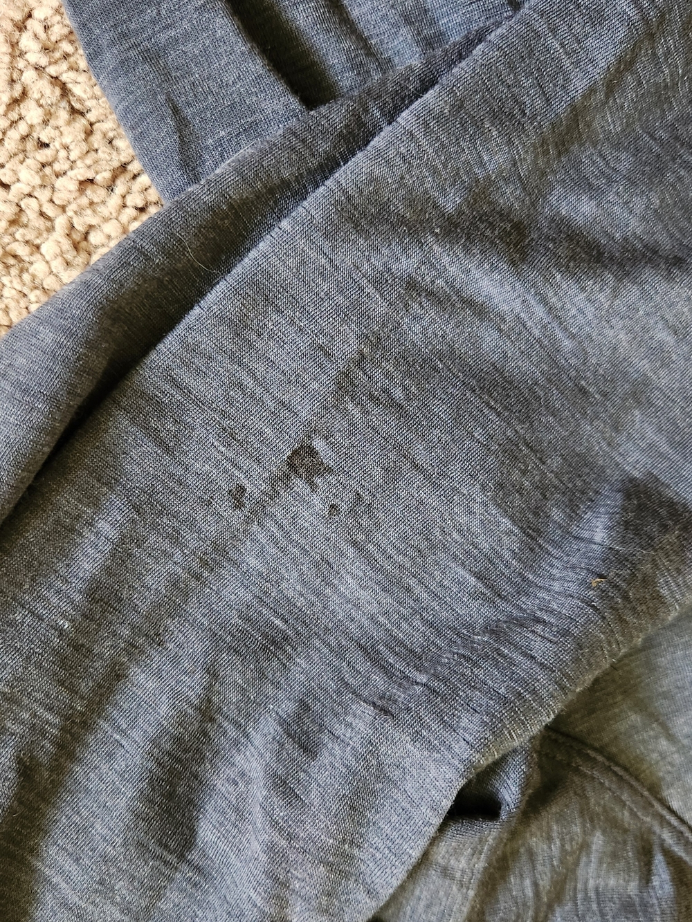 Icebreaker Cool Lite 100% Merino Wool Logo Hooded Long Sleeve Blue Top Wmns L - Picture 7 of 8